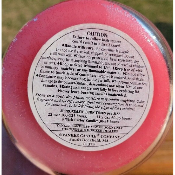 Yankee Candle Hearts & Flowers Black Band White Label 22 Oz Jar Retired RARE - Picture 7 of 14